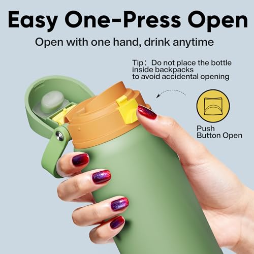 Insulated Water Bottle with Straw