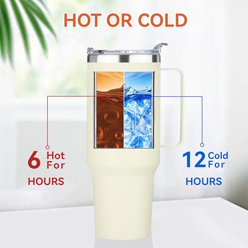 40 oz Stainless Steel Tumbler with Handle (4 Count)