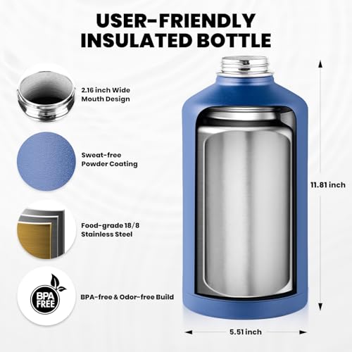 One Gallon Water Bottle Insulated 128 oz
