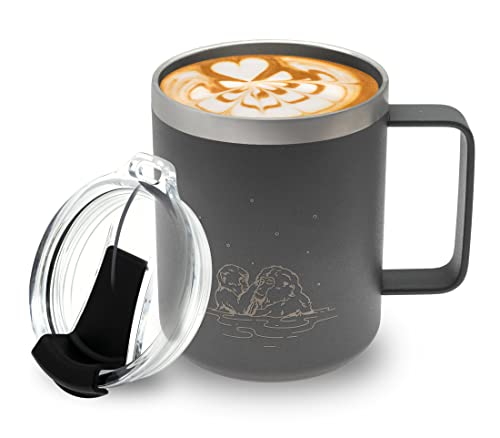 12 oz Insulated Coffee Mug with Handle & Lid