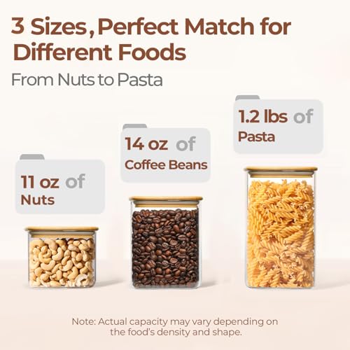 Glass Pantry Storage Containers (6 Count)