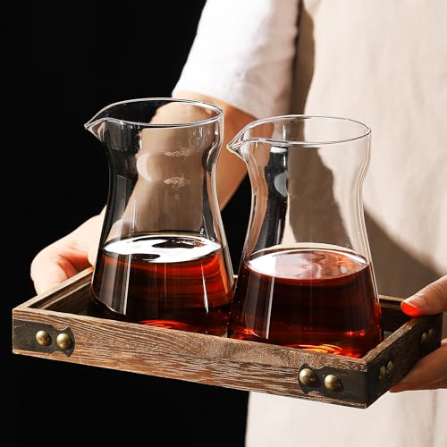 16 oz Glass Coffee Carafe with Wood Heat
