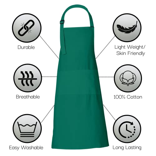 Kitchen Cooking Aprons Pack of 2 with 3 Pockets Chef Aprons