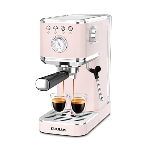 Slim Espresso Machine with Milk Frother for Home Cappuccino