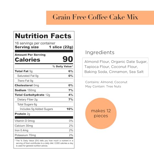 Grain Free Coffee Cake Baking Mix (12.6 Ounce)