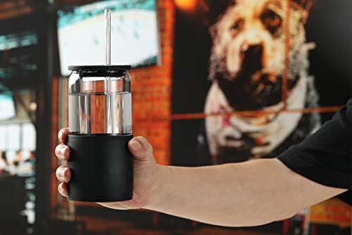Glass Tumbler with Straw and Lid