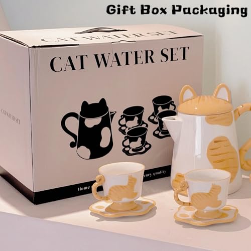 Ceramic Cat Tea Set