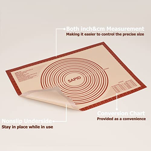 Thick Silicone Pastry Mat Baking Dough Rolling Extra Large 20" x 28"