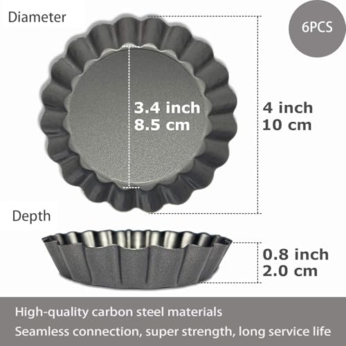 4" Tart Pans with Removable Bottom