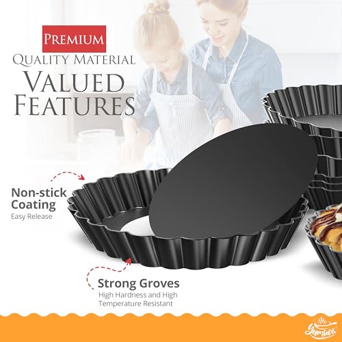 4 Inch Round Tart Pan 8 Pieces (8 Count)