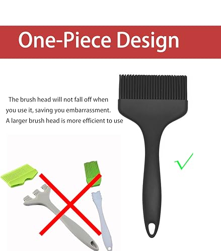2 Pcs Of Silicone Basting Brushes Heat Resistant Pastry Brush Oil brush BBQ Grill Brush Set One (2 Count)