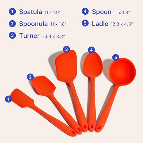 5 Piece Silicone Kitchen Utensils Set (5 Count)