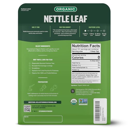 Organic Nettle Leaf Loose Tea (16 Ounce)