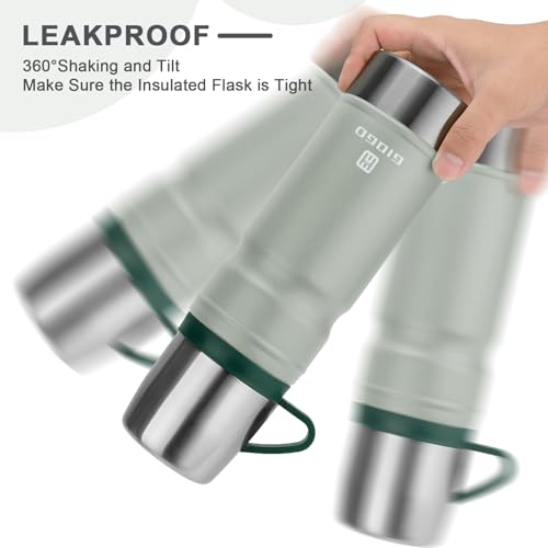 Vacuum Insulated Water Bottle Thermo Water Flask with Cup 680ml