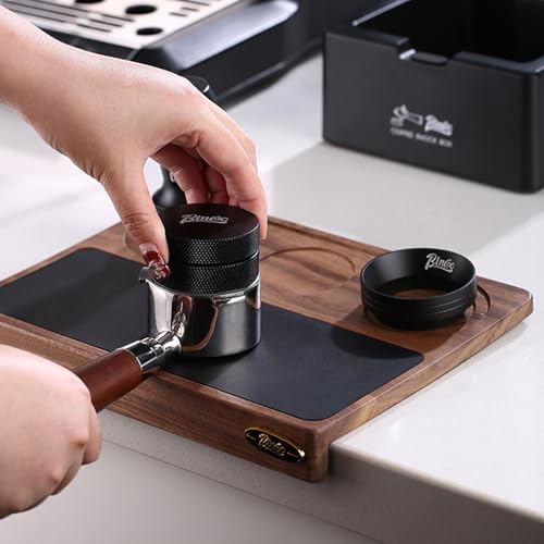 Wooden Corner Coffee Tamper Mat