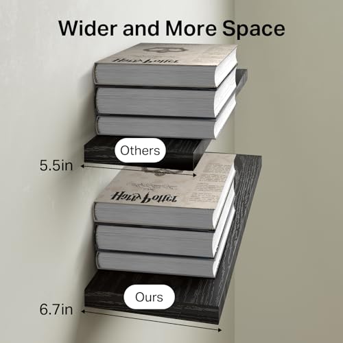 Black Floating Shelves 22.5in