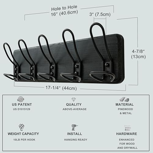 Coat Rack Wall Mounted (2 Count)