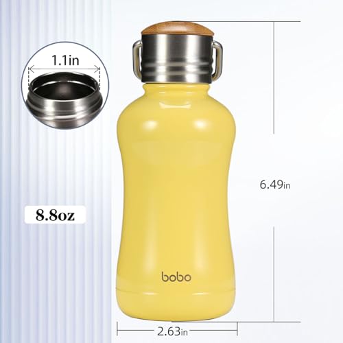 Mini Insulated Water Bottle With Bamboo Lid