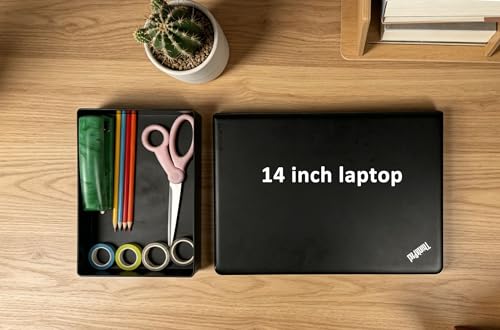 Rectangular Plastic Desk Organizer with Storage Trays