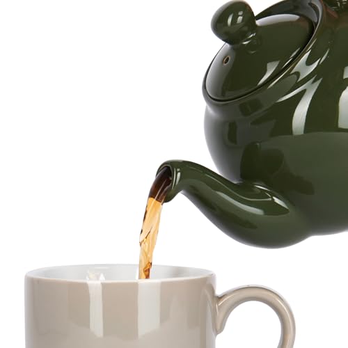Farmhouse 4 Cup Ceramic Teapot with Removable Infuser and Lid