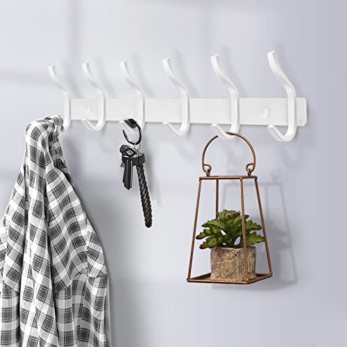 17 Inch Coat Rack Wall Mount with 6 Hooks (2 Count)