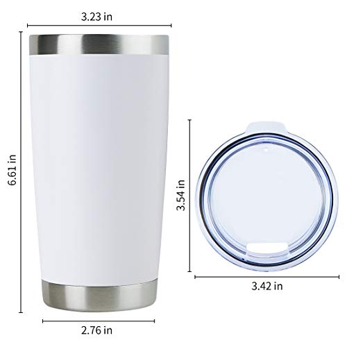 20oz Stainless Steel Tumbler Bulk with Lid (4 Count)