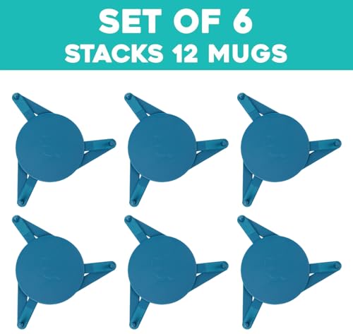 Mug Stackers for Kitchen Cabinets (6 Count)