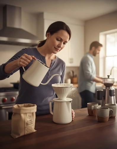 Stainless Pour Over Coffee Maker Set