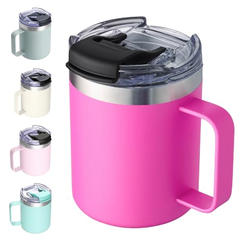 12oz Insulated Travel Coffee Mug with Handle