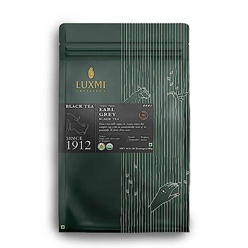 Estates Garo Hills Organic Earl Grey Black Tea 50 Tea Bags (50 Count)