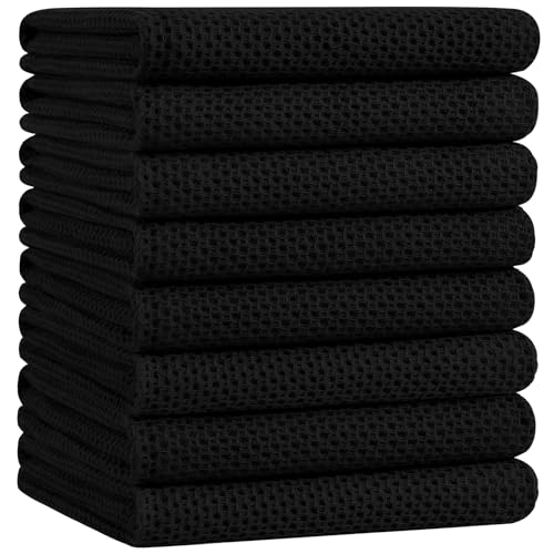 100% Cotton Oversized Waffle Weave Kitchen Towels 8 (8 Count)