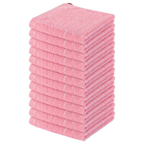 100% Cotton Terry Kitchen Dish Cloths (12 Count)