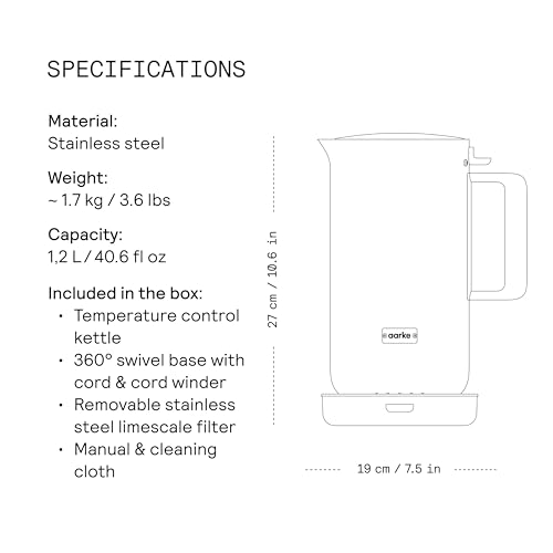 Kettle Electric Stainless Steel Tea Kettle 1.2L