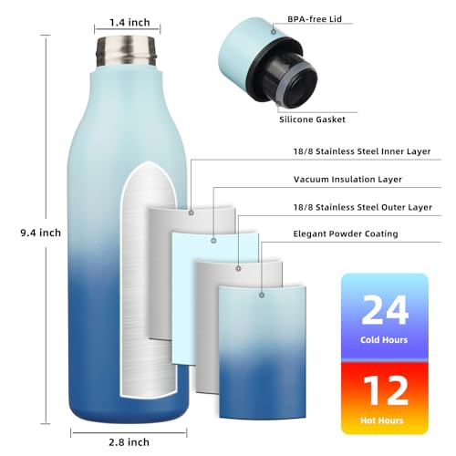 18oz Insulated Water Bottle