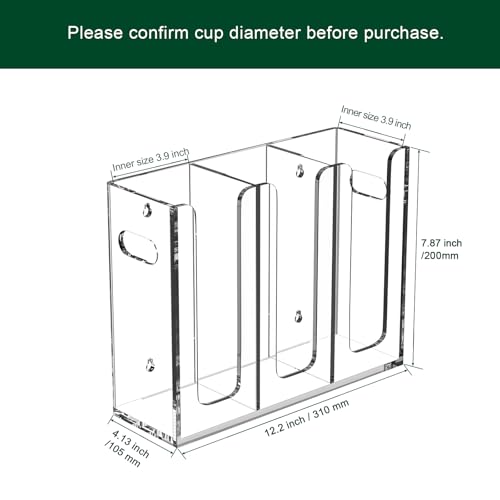 Disposable Coffee Cup Dispenser with Handles (3 Count)