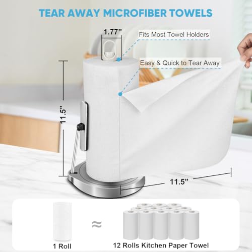 Microfiber Cleaning Cloth Roll (75 Count)
