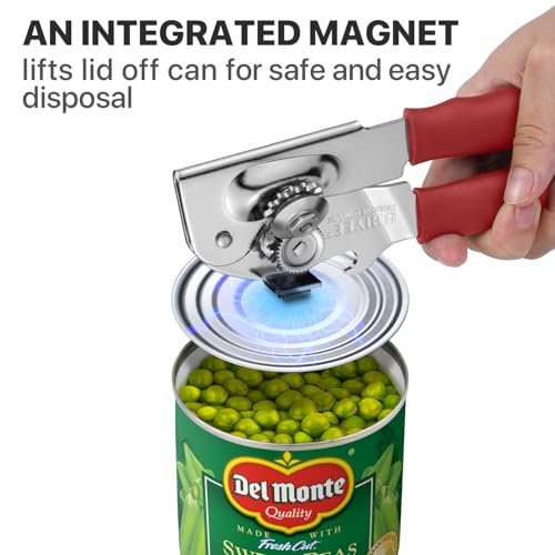 Heavy Duty Hand Can Opener with Comfortable Grip for Seniors