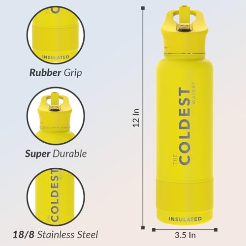 Coldest Insulated Water Bottle with Straw Lid