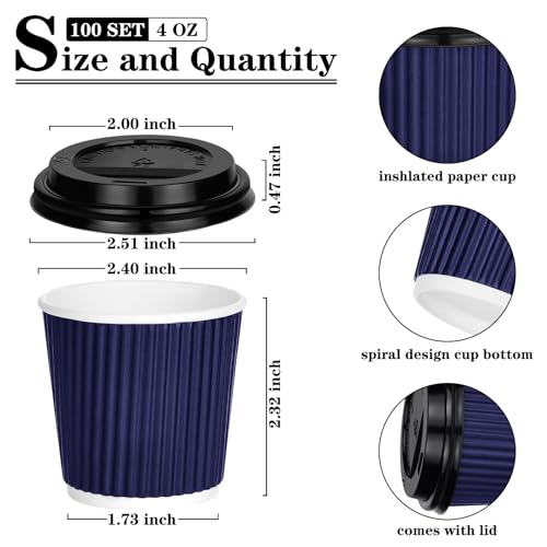 100 4oz Disposable Espresso Cups Triple (100 Count)
