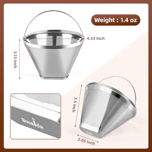 2Pk #4 Cone Reusable Coffee Filters (2 Count)