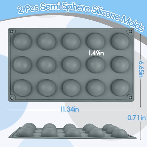 Semi Sphere Silicone Mold for Chocolate Truffles (30 Count)