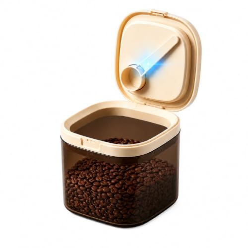Airtight Food Storage Container with Magnetic Scoop & Built