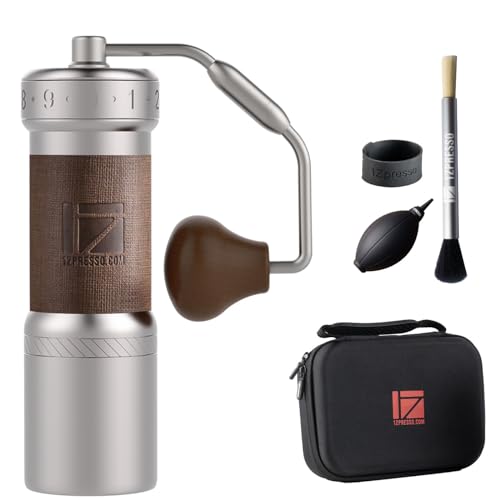 K Ultra Manual Coffee Grinder Silver with Carrying Case