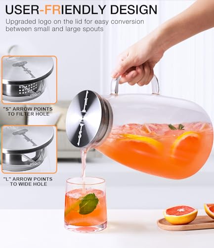3 Liter 100oz Glass Pitcher with Lid