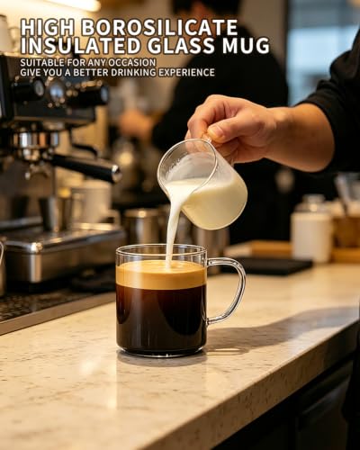 Glass Coffee Mugs (4 Count)