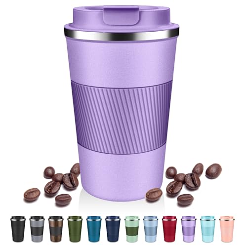 Insulated Coffee Tumblers with Flip Lid 12oz