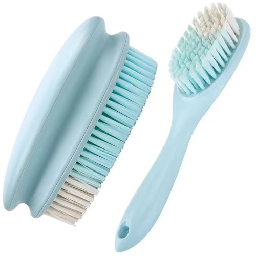 Cleaning Scrub Brushes Laundry Brush Soft Bristle Scrubbing Brush Clothes Brush Removes Stains from Fabrics Cleaning Brush Scrubber Brush for Fabric (2 Count)
