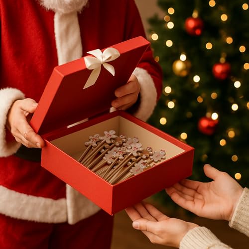 30 Pcs Christmas Drink Stirrers Gingerbread Couple Stir Sticks (30 Count)