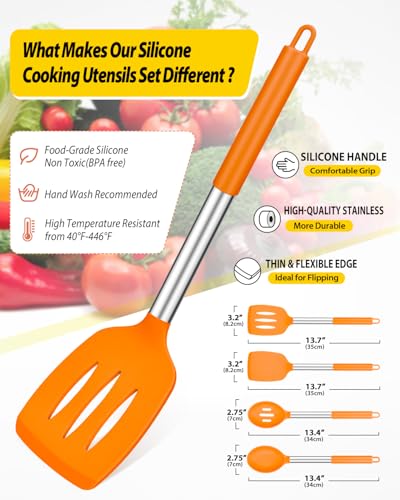 Pack of 4 Silicone Cooking Utensils Set (4 Count)