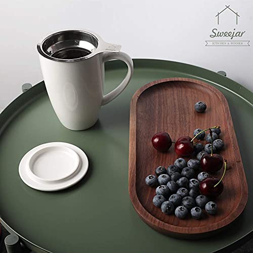 Sweejar Porcelain Tea Infuser Cup with Lid
